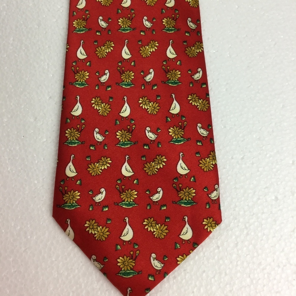 Como House Italy Goose Silk Tie  Thanksgiving Day